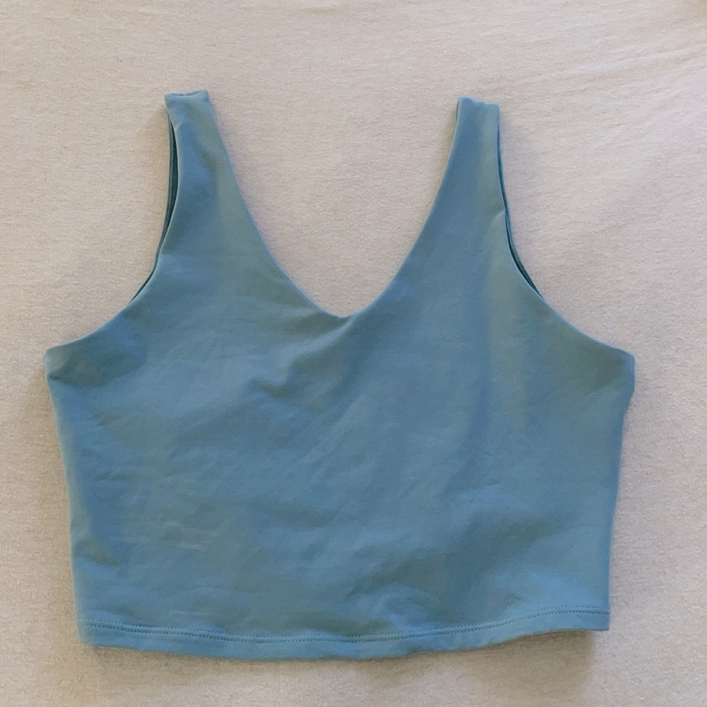 Blue Athletic Crop Top